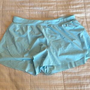Women's Light Blue Athletic Shorts lululemon find your pace size 10